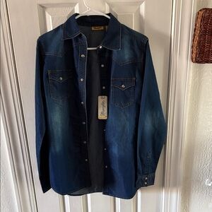 Wrangler Indigo Button-Up Shirt